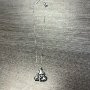 Sterling silver necklace with stone